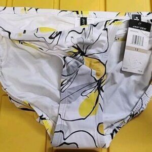 NWT Jantzen Bikini Bottom White Floral Size 12 (A1)